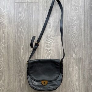 Fossil Black Leather Crossbody Bag